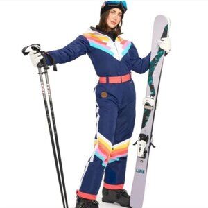 Tipsy Elves Santa Fe Shredder Ski Snow Suit XS New Winter Snowboard Colorful